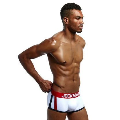 JOCKMAIL  Mens Underwear Boxers Bulge Enhancing with Push Up Cup Underwear Men Shorts Trunk Enlarge Mens Panties Underpants