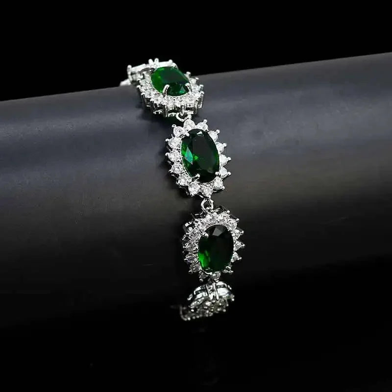Elegant Chinese Style Bride Zirconia Jewelry Set Necklace Earrings Headpiece by Liangya Lirun Suitable for Weddings
