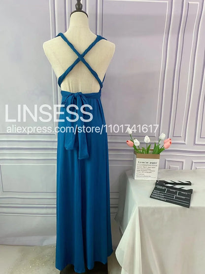 Multiway Bridesmaid Dress Infinity Outfit Floor Length Maxi Wrap Convertible Dresses Wedding Dress Multi-way Rust Dress