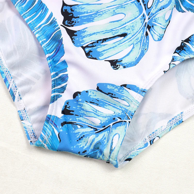 Women's Swimsuit 2024 Long Sleeve Rash Guard Bikini Surfing Suit One Piece Bodysuit Print Brasileño Push up Monokini Swimwear