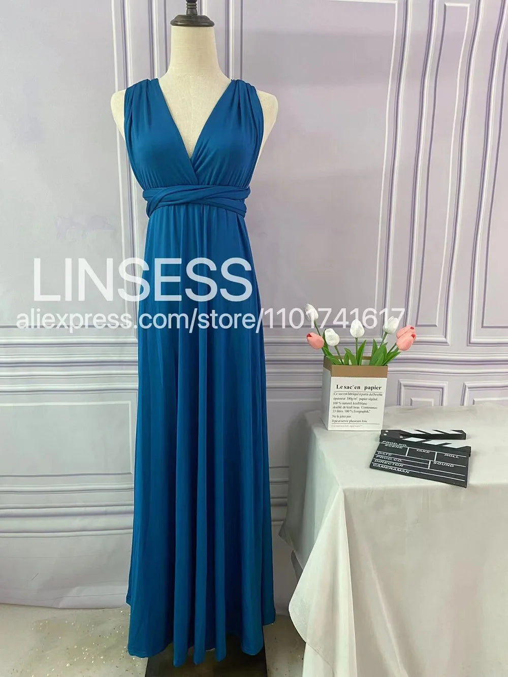Multiway Bridesmaid Dress Infinity Outfit Floor Length Maxi Wrap Convertible Dresses Wedding Dress Multi-way Rust Dress