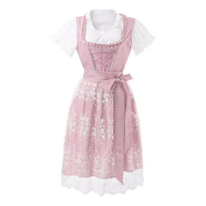 Halloween Fancy Dress Women's Oktoberfest Costumes German Bavarian Dirndl Dresses