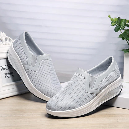Womens Shoes 2026 Summer Swing Casual Air Mesh Breathable Wedges Sport Femme Platform Shoes Zapatos Sneakers Women