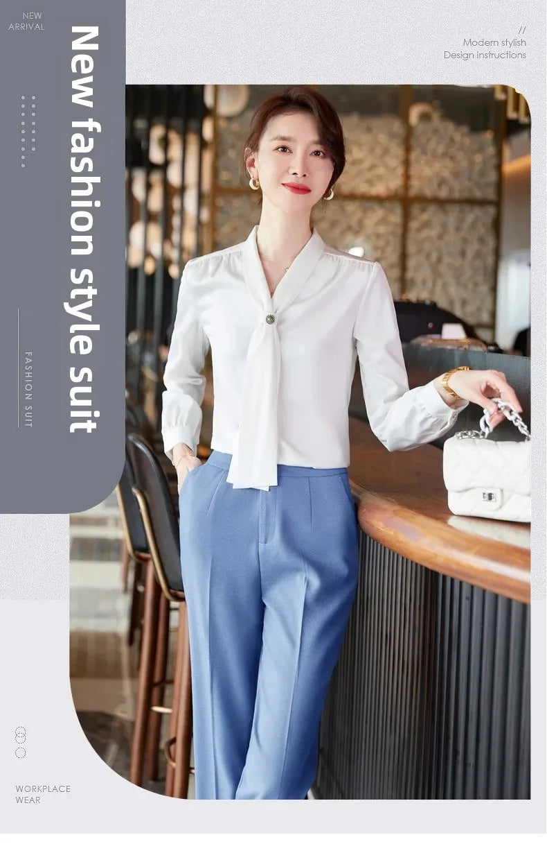 Women's Summer Professional White Shirt Short Sleeves Hotel Front Desk Workwear Korean Style OL Business Shirt White Collar Work
