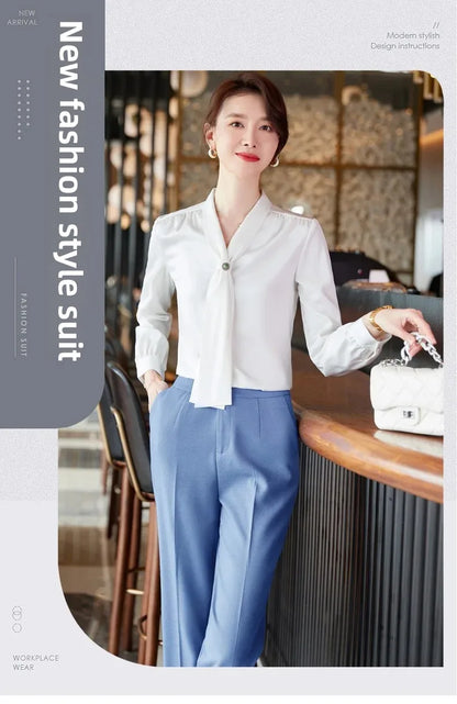 Women's Summer Professional White Shirt Short Sleeves Hotel Front Desk Workwear Korean Style OL Business Shirt White Collar Work