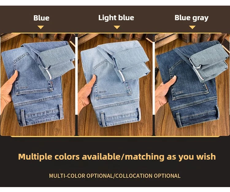 2024 New in Tall Men Jeans Strtch Denim Pants Trouser Male Extra Long Length Slim Thin Y2k Young People 110 115cm 190cm 195cm