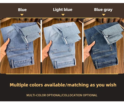 2024 New in Tall Men Jeans Strtch Denim Pants Trouser Male Extra Long Length Slim Thin Y2k Young People 110 115cm 190cm 195cm