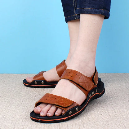 Men's New Summer Breathable Men's Sandals Fashion Trend Beach Shoes Slippers Sandals Mens Sandals Summer Genuine Leather Sandals