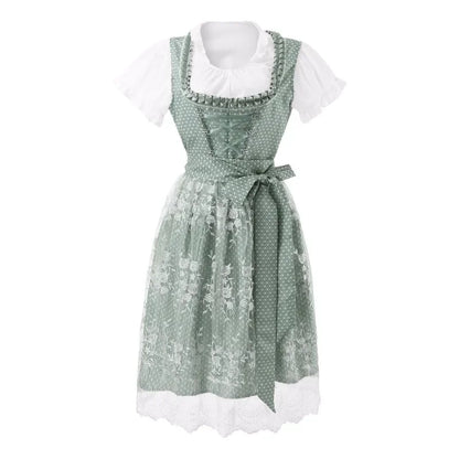 Halloween Fancy Dress Women's Oktoberfest Costumes German Bavarian Dirndl Dresses