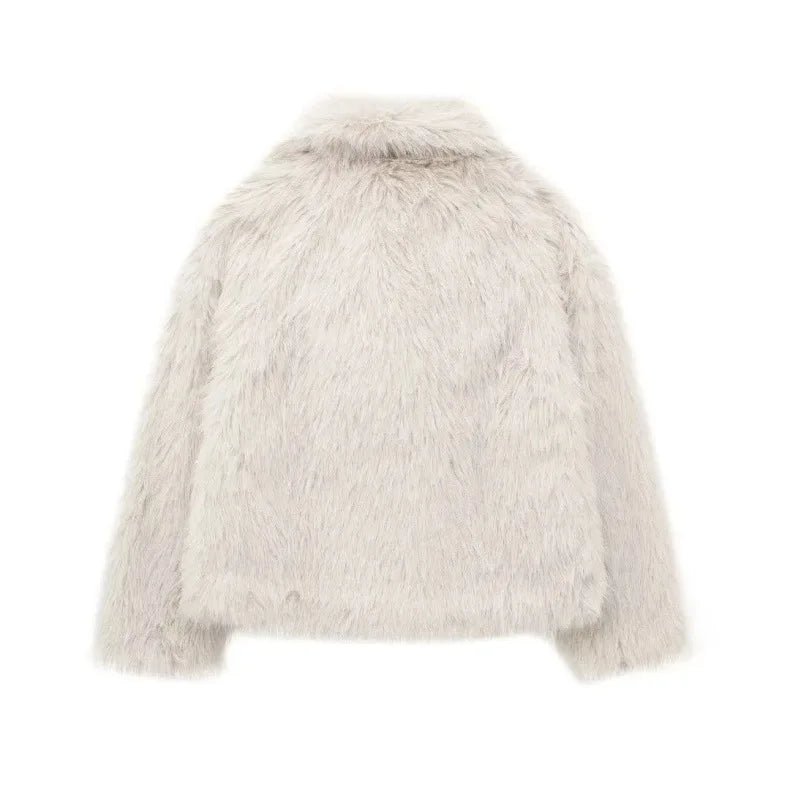 Women's Faux Fur Jacket Loose Long-Sleeved Coat Toca Fox Design Autumn/Winter 2025 Collection