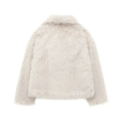 Women's Faux Fur Jacket Loose Long-Sleeved Coat Toca Fox Design Autumn/Winter 2025 Collection