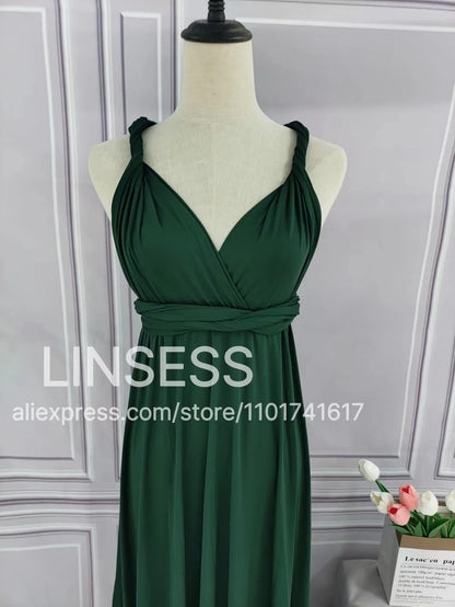 Multiway Bridesmaid Dress Infinity Outfit Floor Length Maxi Wrap Convertible Dresses Wedding Dress Multi-way Rust Dress