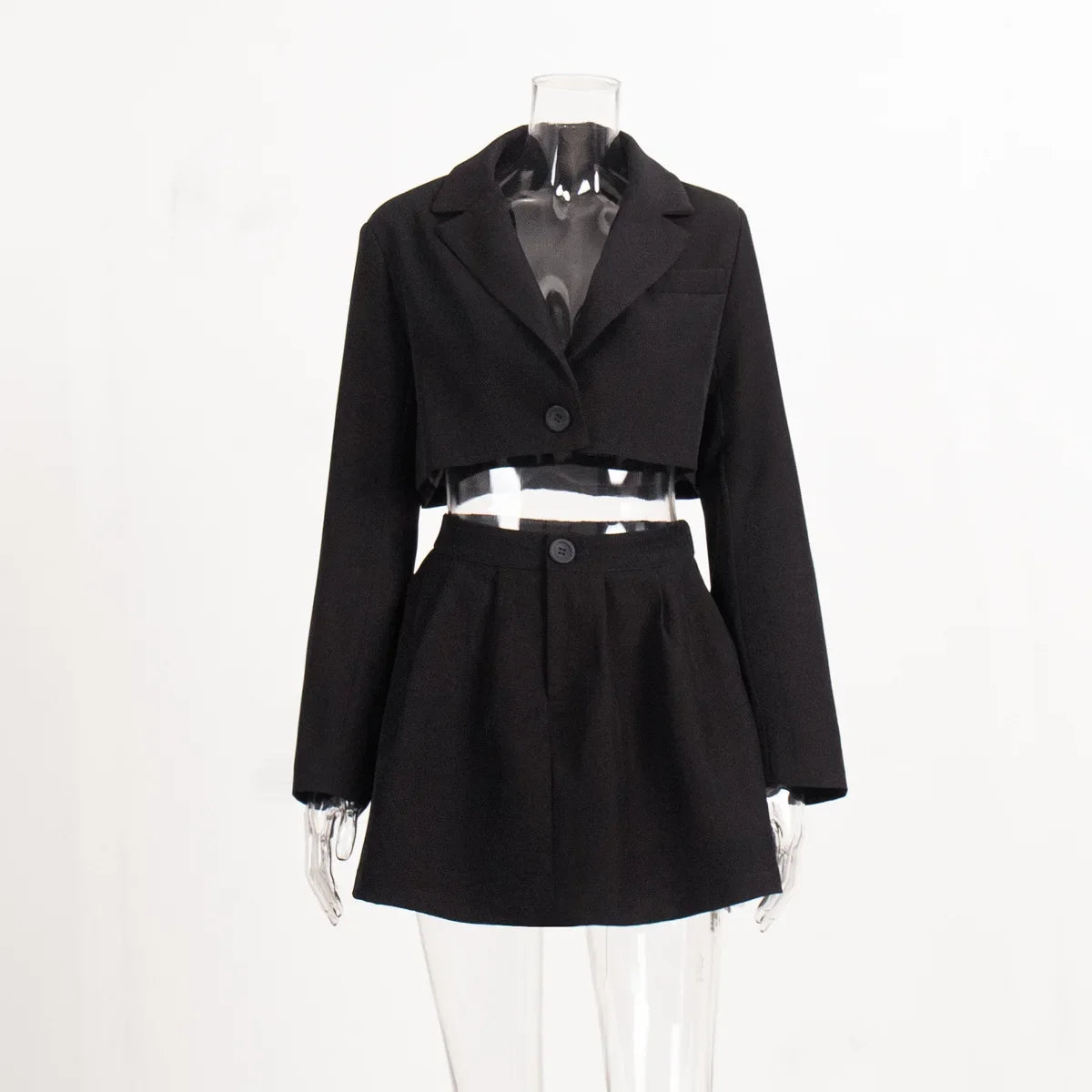 Fall Suit Skirt Suit Women's Solid Lapel Button Blazer Patchwork Pleated Skirt 2 Piece Skirt Suit FashionStreetwear Women's Y2k