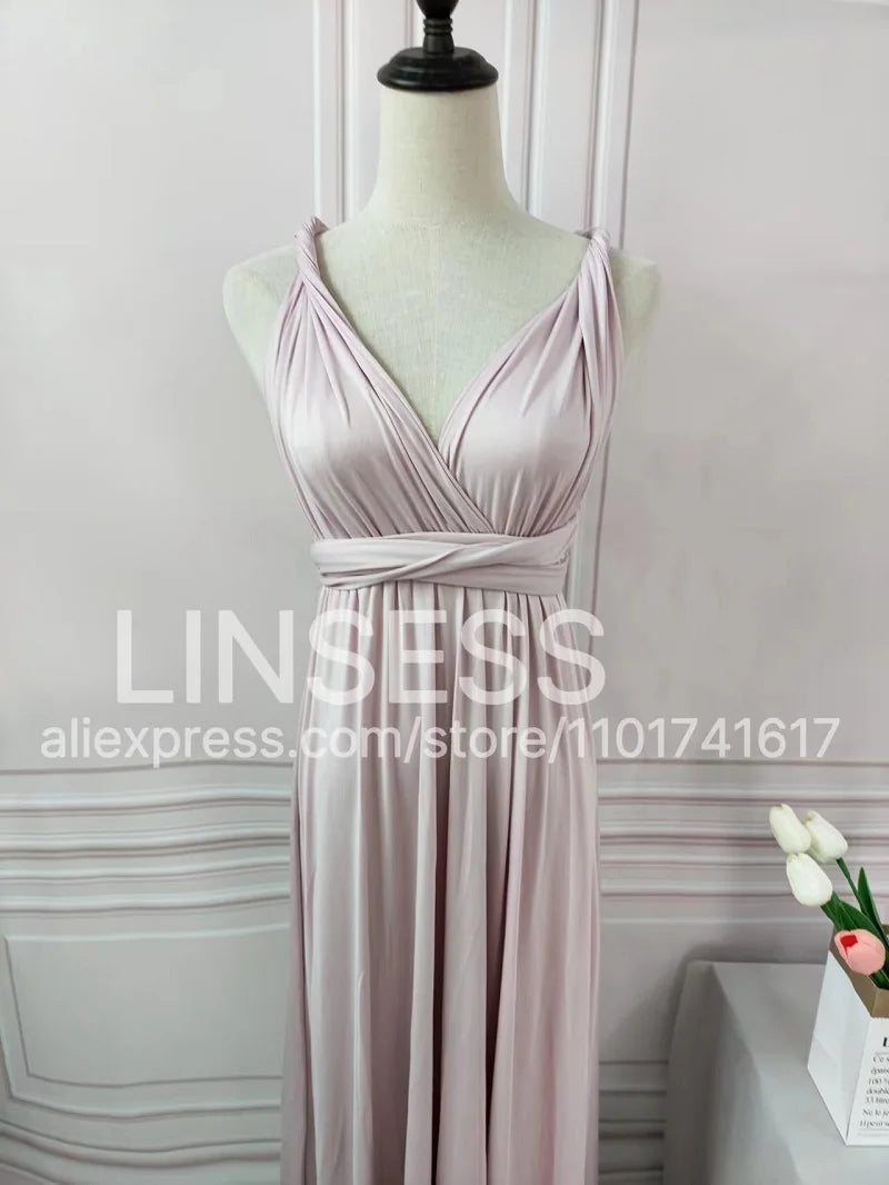 Multiway Bridesmaid Dress Infinity Outfit Floor Length Maxi Wrap Convertible Dresses Wedding Dress Multi-way Rust Dress