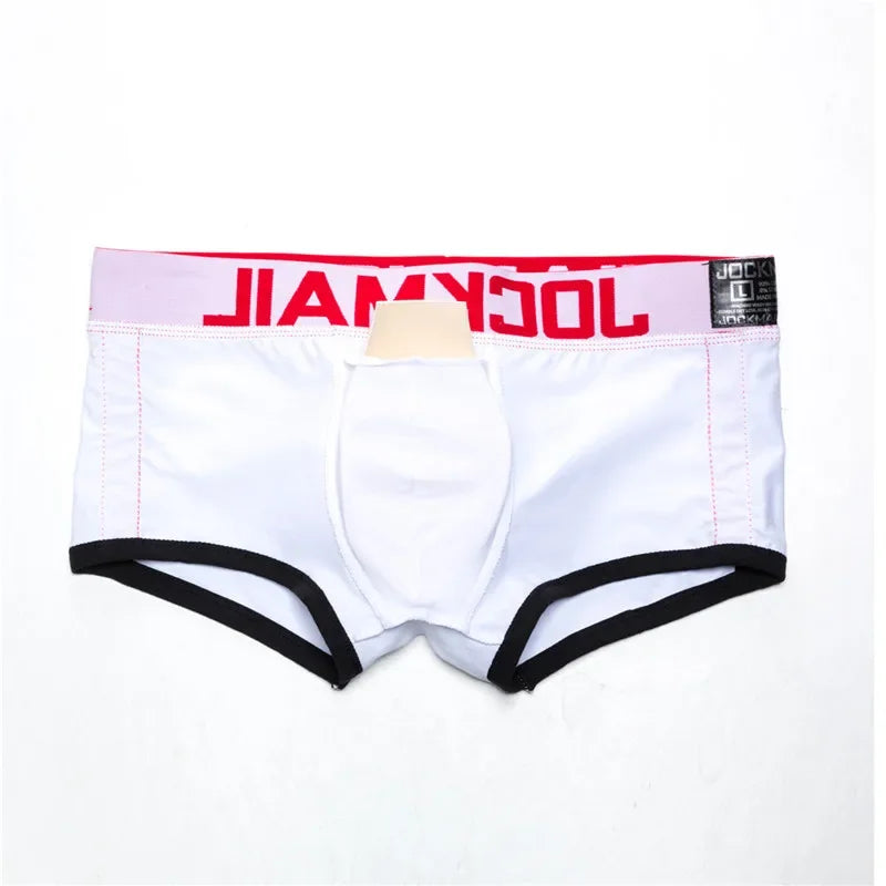 JOCKMAIL  Mens Underwear Boxers Bulge Enhancing with Push Up Cup Underwear Men Shorts Trunk Enlarge Mens Panties Underpants