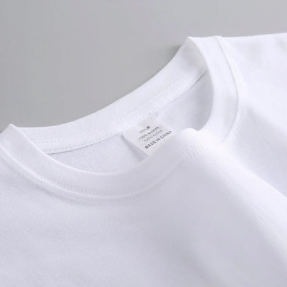 Heavy Cotton Men's Long Sleeve T Shirt Solid Color Cotton Bottom Shirt Half Sleeve 100% Cotton T Shirt Korean Tee