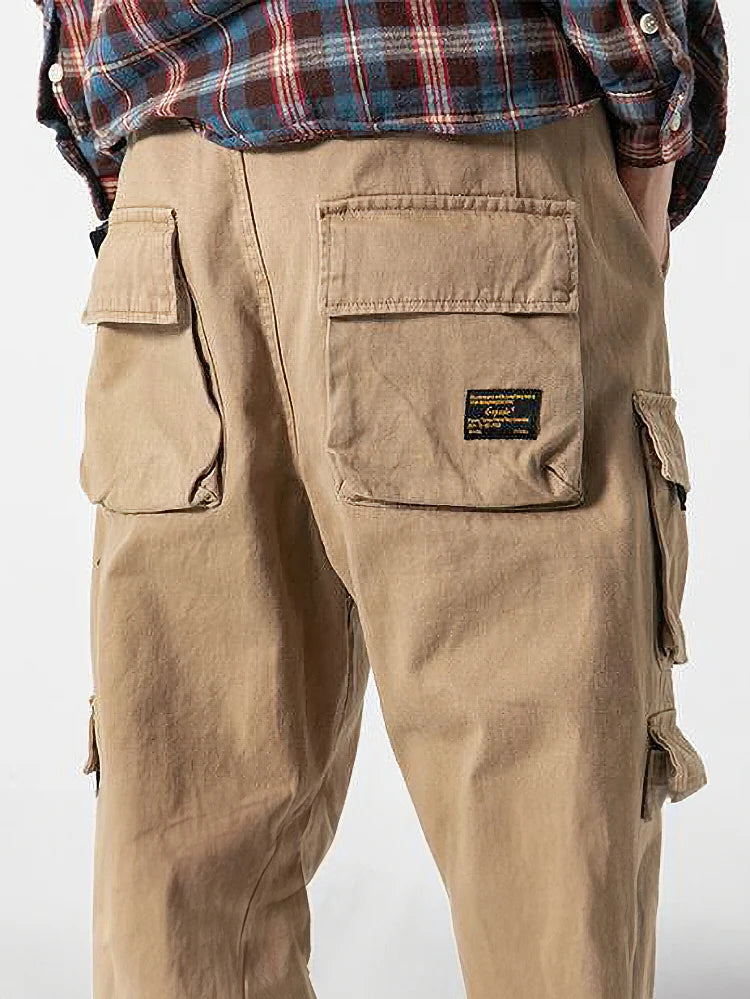 Korean Streetwear Cargo Jogger Pants Men Joggeing Loose Casual Sport Ankle-Lenght Trousers Fashion Sweatpants Male