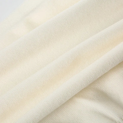 One Shoulder Beige Knitted Sweater Women's Pull Waist One-Shoulder Sweatshirt Jumper Pulls Spring Clothes 2026 Pullover Y2K New