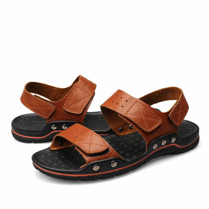 Men's New Summer Breathable Men's Sandals Fashion Trend Beach Shoes Slippers Sandals Mens Sandals Summer Genuine Leather Sandals