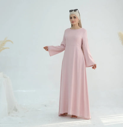 Women Cotton Linen Dresses Eid Muslim Vestidos Abaya Lace Up Ramadan Morocco Dubai Abayas Jalabiya Kaftan 2025 Arab Long Robe