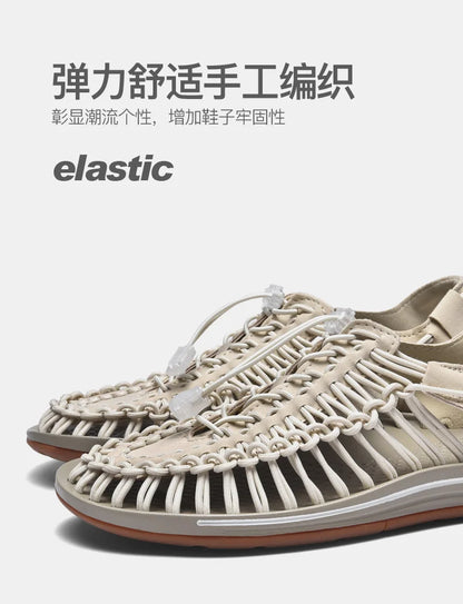 Summer Men Sandals Genuine Leather Mens Casual Shoes Outdoor Men Leather Sandals for Men Beach Shoes Roman mens Shoes