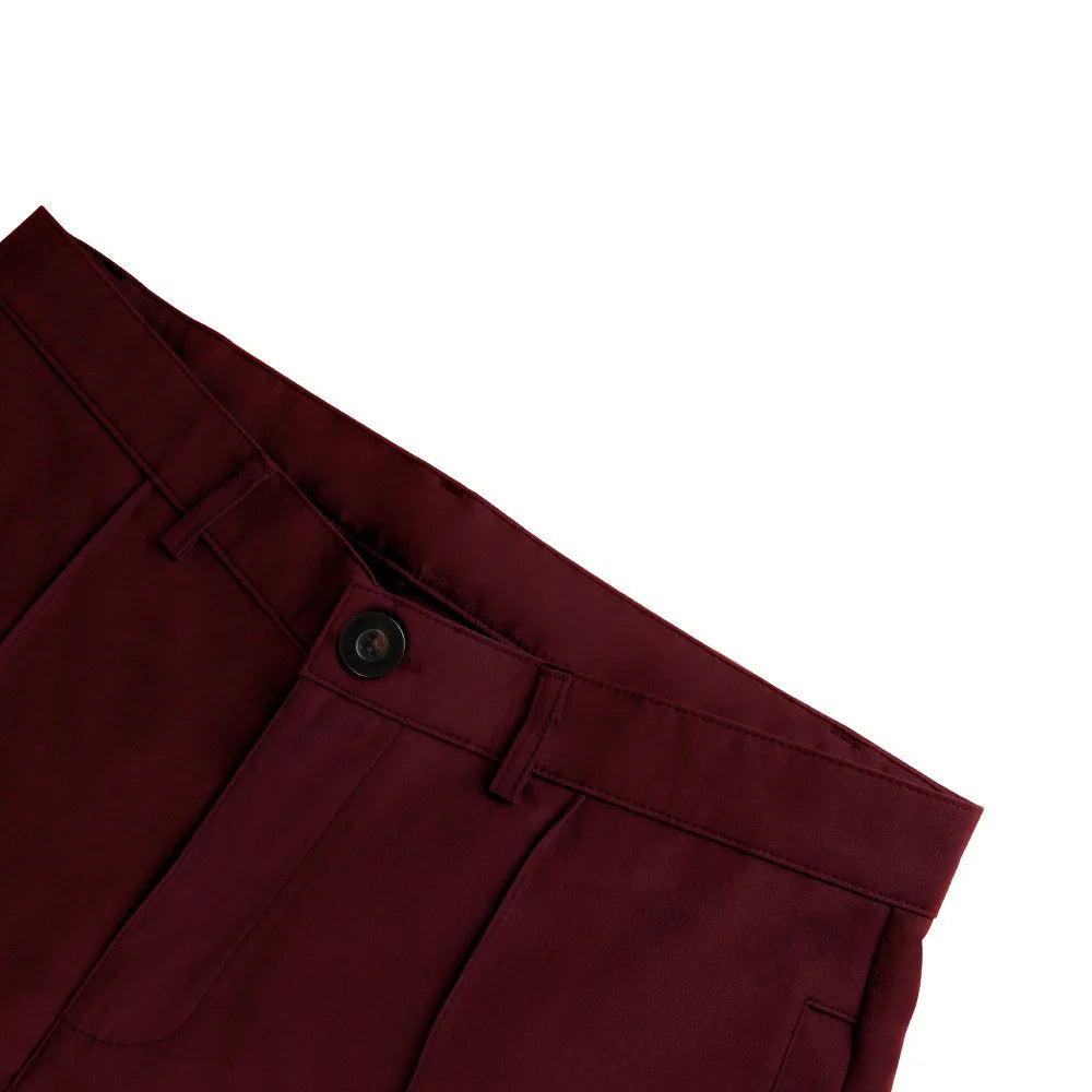 Men's Casual Pure Color Double Fold Line West Pants Spring Summer Autumn Fashion City Style Cotton Polyester Blend Leisure Tr...