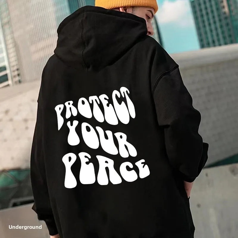 Retro American Fleece Hoodie Women's Long Sleeve Oversized Comfortable Street Style Winter Thermal Polyester Print Sweatshirt