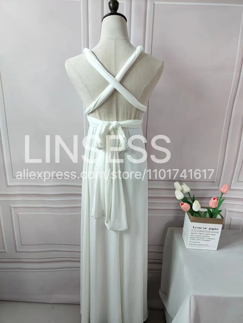 Multiway Bridesmaid Dress Infinity Outfit Floor Length Maxi Wrap Convertible Dresses Wedding Dress Multi-way Rust Dress