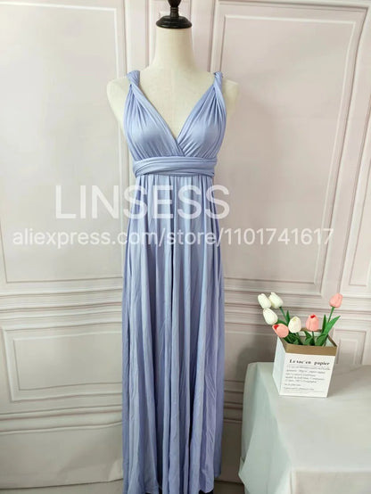 Multiway Bridesmaid Dress Infinity Outfit Floor Length Maxi Wrap Convertible Dresses Wedding Dress Multi-way Rust Dress
