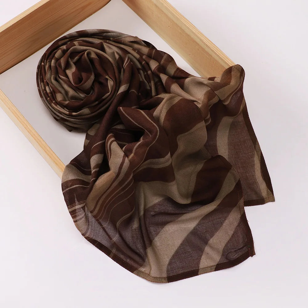 Premium Printed Hijab Headscarf Soft Breathable Hijab Muslim Women Islam Cotton Shawls and Wraps Viscose Modal Hijab