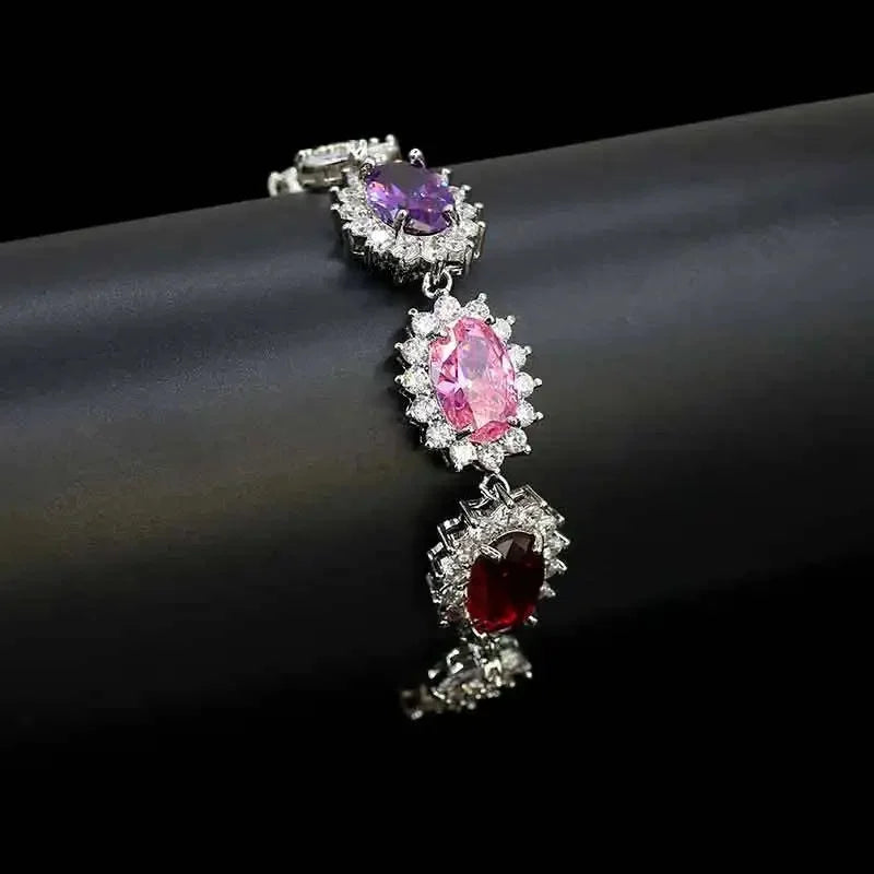 Elegant Chinese Style Bride Zirconia Jewelry Set Necklace Earrings Headpiece by Liangya Lirun Suitable for Weddings