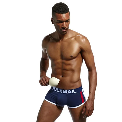 JOCKMAIL  Mens Underwear Boxers Bulge Enhancing with Push Up Cup Underwear Men Shorts Trunk Enlarge Mens Panties Underpants