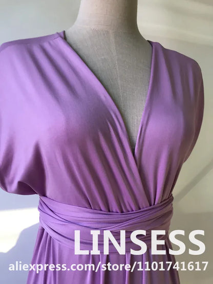 Multiway Bridesmaid Dress Infinity Outfit Floor Length Maxi Wrap Convertible Dresses Wedding Dress Multi-way Rust Dress