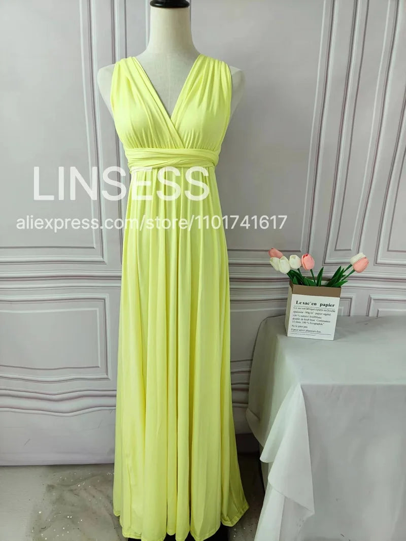 Multiway Bridesmaid Dress Infinity Outfit Floor Length Maxi Wrap Convertible Dresses Wedding Dress Multi-way Rust Dress