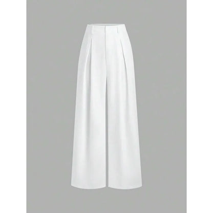 New Arrival I 53528L Wide Leg Long Pants Urban Style Commute Fashion Polyester Fabric High Quality Cut Label Removed