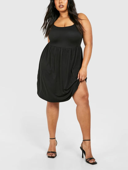 Plus Size Strapless Maxi Dress Elegant Casual Knitted Polyester Long Fairy Skirt Style No-Leg No-Sleeve Midi Length Gown