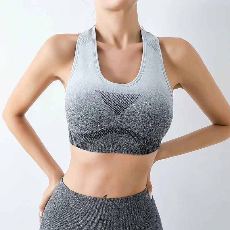 Summer Thin Yoga Trousers High-Waisted Push-Up Peach Hip Pants Gradient Tight Running Training Fitness Sport Suit