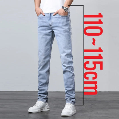2024 New in Tall Men Jeans Strtch Denim Pants Trouser Male Extra Long Length Slim Thin Y2k Young People 110 115cm 190cm 195cm