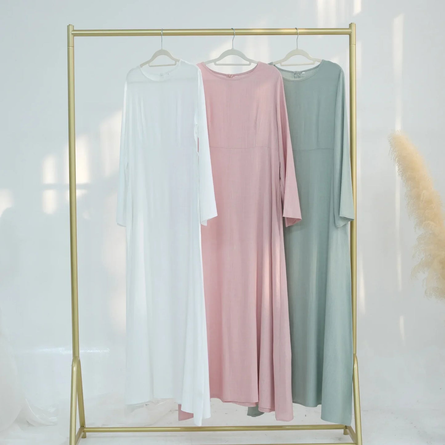 Women Cotton Linen Dresses Eid Muslim Vestidos Abaya Lace Up Ramadan Morocco Dubai Abayas Jalabiya Kaftan 2025 Arab Long Robe