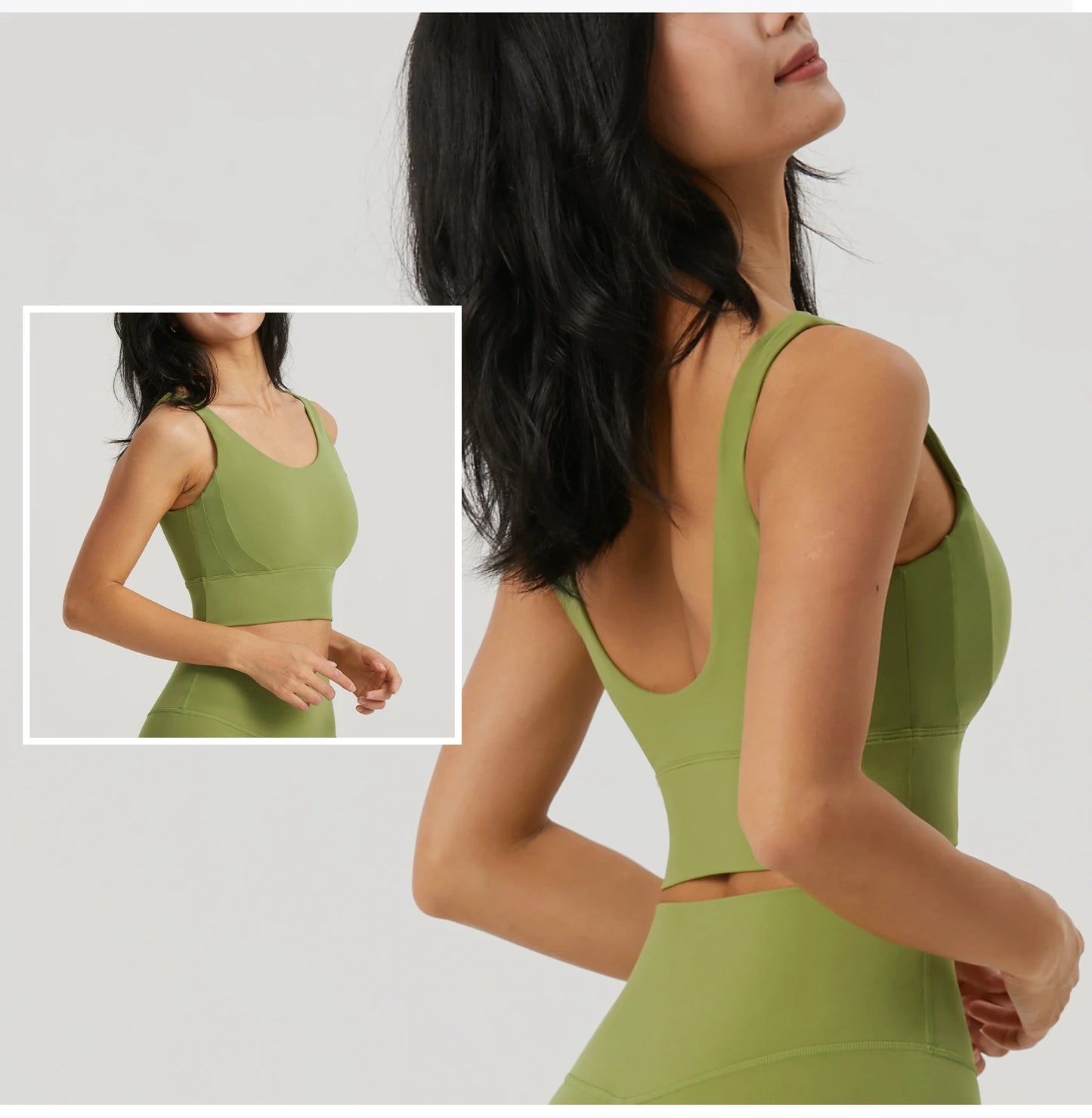 Seamless Yoga Set Women Gym Clothing Sports Bra Semi-Fixed Cups Workout Tops Anti Rolling Yoga Leggings with Pocket Tights