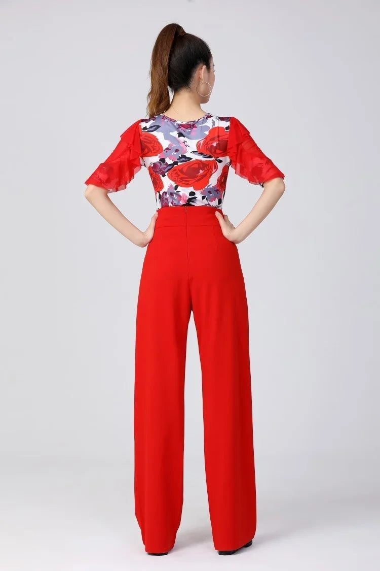 Ballroom Modern Dance V Neck Festival Tops Women Jazz Batwing 6R9GN76D Sleeve Street Adult Costume Original Carnival Latin Pole