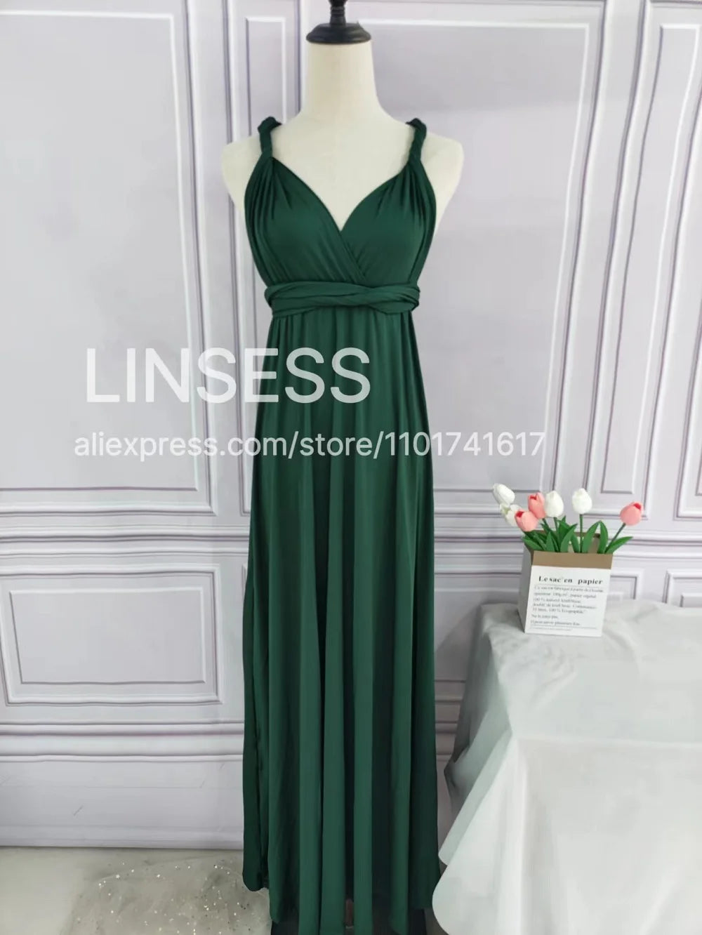 Multiway Bridesmaid Dress Infinity Outfit Floor Length Maxi Wrap Convertible Dresses Wedding Dress Multi-way Rust Dress