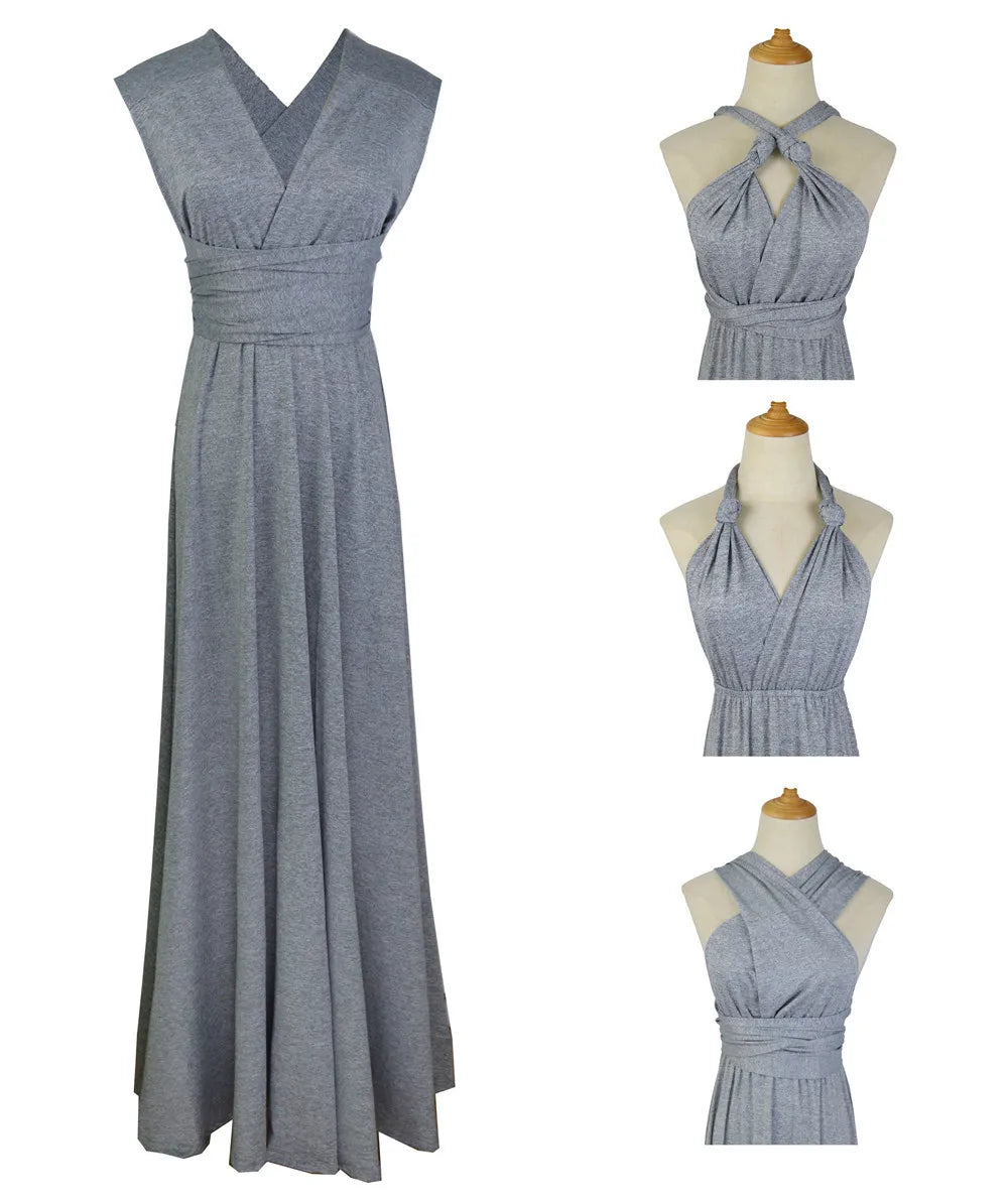 Multiway Bridesmaid Dress Infinity Outfit Floor Length Maxi Wrap Convertible Dresses Wedding Dress Multi-way Rust Dress