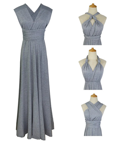 Multiway Bridesmaid Dress Infinity Outfit Floor Length Maxi Wrap Convertible Dresses Wedding Dress Multi-way Rust Dress