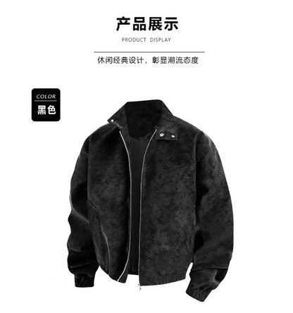 2025 Autumn and Winter New Jacket Men's Stand Up Collar Jacket Loose, Comfortable, Versatile, Handsome, High-quality Jacket  Men