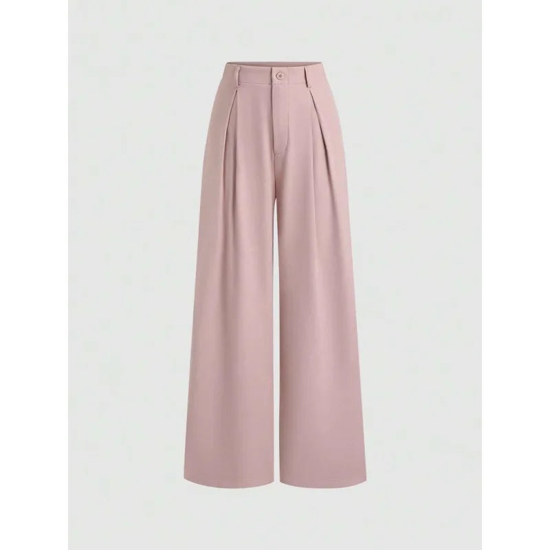 New Arrival I 53528L Wide Leg Long Pants Urban Style Commute Fashion Polyester Fabric High Quality Cut Label Removed