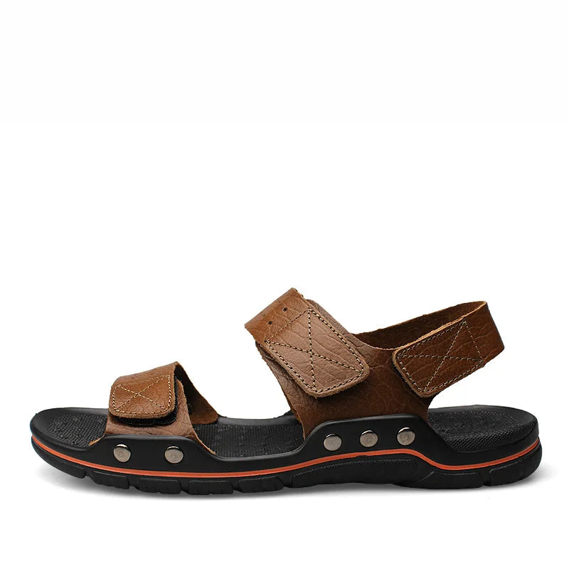 Men's New Summer Breathable Men's Sandals Fashion Trend Beach Shoes Slippers Sandals Mens Sandals Summer Genuine Leather Sandals