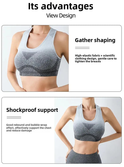 Summer Thin Yoga Trousers High-Waisted Push-Up Peach Hip Pants Gradient Tight Running Training Fitness Sport Suit
