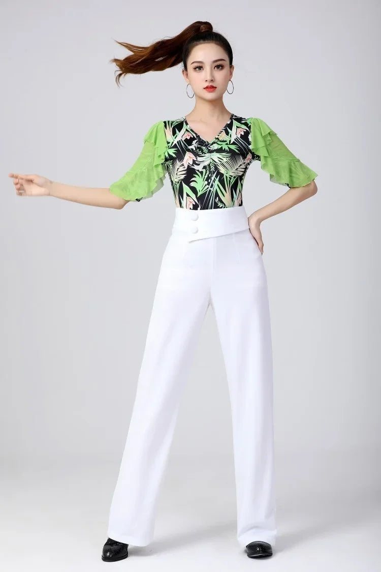Ballroom Modern Dance V Neck Festival Tops Women Jazz Batwing 6R9GN76D Sleeve Street Adult Costume Original Carnival Latin Pole
