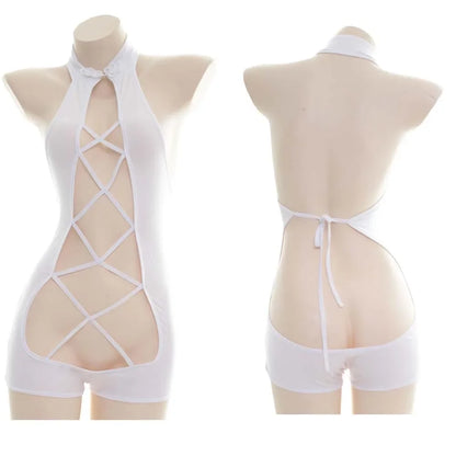 Japanese Sexy Lingerie Lolita Kawaii Mosaic Cartoon Anime Mini Bikini Adult Cosplay Erotic Costumes Bra Women Underwear Set